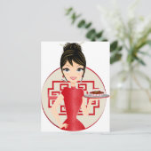 Chinees meisje briefkaart (Staand voorkant)