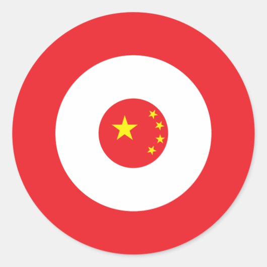 Chinees Mod Ronde Sticker (Voorkant)