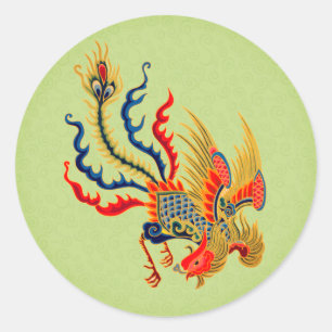 Chinees model voor rosterkunst ronde sticker