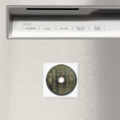 Chinees muntstuk brons magneet (Insitu (Vaatwasser))