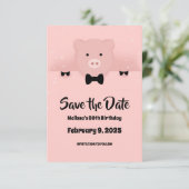 Chinees nieuwjaar 2019 Aarde in een Bow-Stropdas Kaart (Staand voorkant)