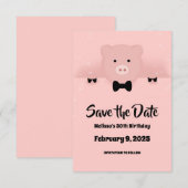 Chinees nieuwjaar 2019 Aarde in een Bow-Stropdas Kaart (Voorkant / Achterkant)