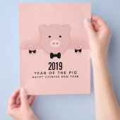 Chinees nieuwjaar 2019 flyer (Hand)