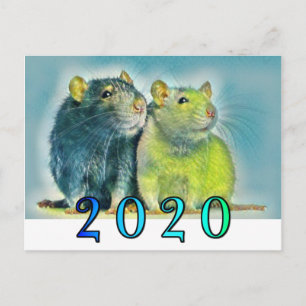 Chinees nieuwjaar 2020 briefkaart