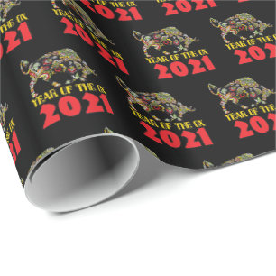 Chinees Nieuwjaar 2021 - Jaar van de Os Cadeaupapier