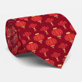 Chinees nieuwjaar 2023 Red Lantern Stropdas (Opgerold)