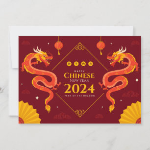 Chinees Nieuwjaar 2024 Feestdagenkaart