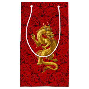Chinees Nieuwjaar 2024 Gold Lucky Dragon geschenkz Klein Cadeauzakje