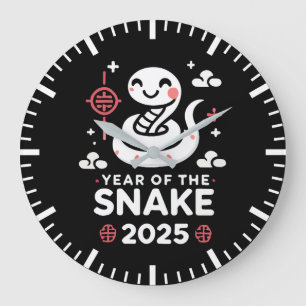 Chinees Nieuwjaar 2025 Jaar van de Slang Lunar Yea Grote Klok