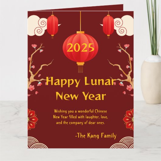 Chinees Nieuwjaar 2025 Kaart (Voorkant)