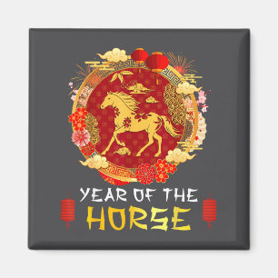 Chinees Nieuwjaar 2026 Jaar Van Het Paard Chinese  Magneet