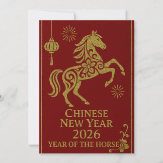 Chinees Nieuwjaar 2026 - Jaar van het Paard Feestdagenkaart