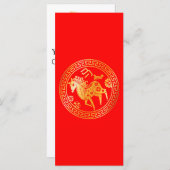 Chinees Nieuwjaar 2026 Lunar Gold HORSE 中国传统新年 Roo (Voorkant / Achterkant)