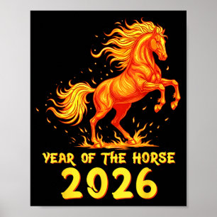 Chinees Nieuwjaar 2026 Paard Gelukkig Chinees Nieu Poster