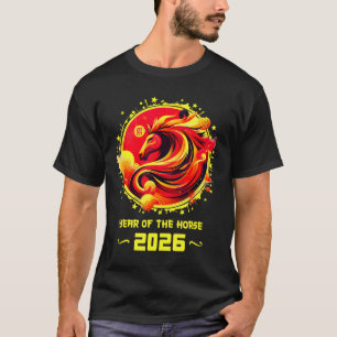 Chinees Nieuwjaar 2026 Paard Gelukkig Chinees Nieu T-shirt