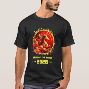 Chinees Nieuwjaar 2026 Paard Gelukkig Chinees Nieu T-shirt