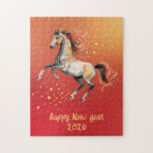 Chinees Nieuwjaar 2026 Paard Nieuwjaarsfeest Legpuzzel