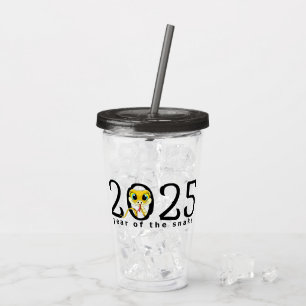 Chinees Nieuwjaar Cartoon Slang Acryl Drinkbeker