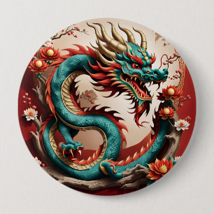 Chinees Nieuwjaar Dragon 2024 But01 Ronde Button 4,0 Cm