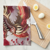 Chinees Nieuwjaar Dragon 2024 KitchT05 Theedoek (Quarter Fold)