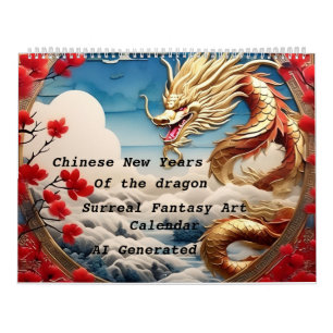 Chinees Nieuwjaar Dragon Surrealistische Fantasy A Kalender