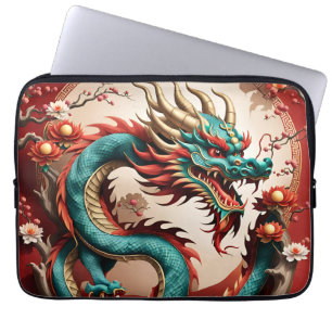 Chinees Nieuwjaar Dragon Zodiac Verjaardag LaptopS Laptop Sleeve
