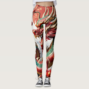 Chinees Nieuwjaar Dragon Zodiac Verjaardag Leg02 Leggings