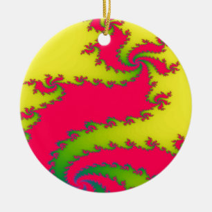 Chinees nieuwjaar drakenfractaal keramisch ornament