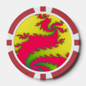 Chinees nieuwjaar drakenfractal poker chips (Voorkant)