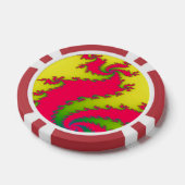 Chinees nieuwjaar drakenfractal poker chips (Enkel)