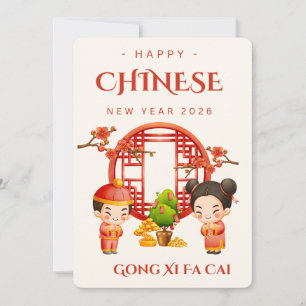 Chinees Nieuwjaar Gong Xi Fa Cai 2026 Feestdagenkaart