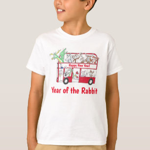 Chinees Nieuwjaar Jaar van de Konijn Bus T-shirt