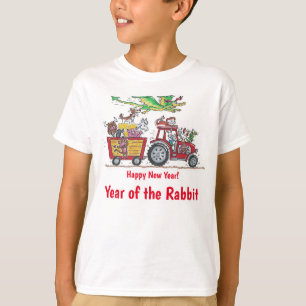 Chinees Nieuwjaar Jaar van de Konijn Tractor T-shirt