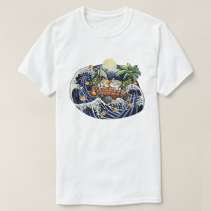 Chinees Nieuwjaar kat gooien Sinaasappels T-shirt