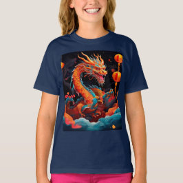 Chinees Nieuwjaar kleurrijke draak T-shirt