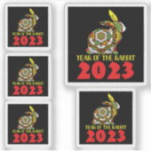 Chinees nieuwjaar konijn 2023 sticker (Voorkant)
