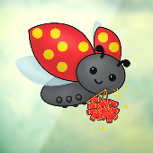 Chinees nieuwjaar Ladybug Firecrackers Raamsticker (Vel 3)