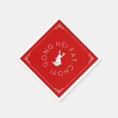 Chinees nieuwjaar Origami Rabbit Napkins Servet (Hoek)