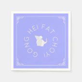 Chinees nieuwjaar origami Rat, licht Servet (Voorkant)