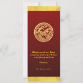 Chinees Nieuwjaar Paard 2026 met wensen VFCI1 Kaart (Achterkant)