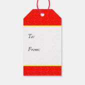 Chinees nieuwjaar - Red Lucky Fu-symbool Cadeaulabel (Achterkant)