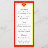Chinees nieuwjaar - Red Lucky Fu-symbool Menu (Achterkant)