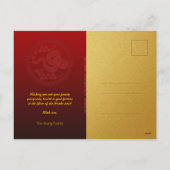 Chinees Nieuwjaar Slang 2025 met wensen HPC Feestdagenkaart (Achterkant)