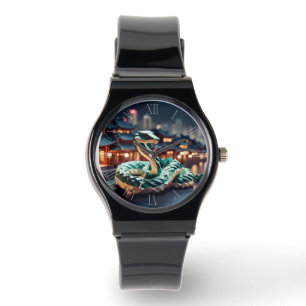 Chinees Nieuwjaar Slang Origami Zodiac Verjaardag Horloge