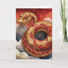 Chinees Nieuwjaar Slang Wenskaart Kaart