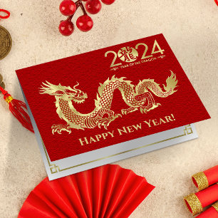 Chinees Nieuwjaar van de Draak 2024 Kaart