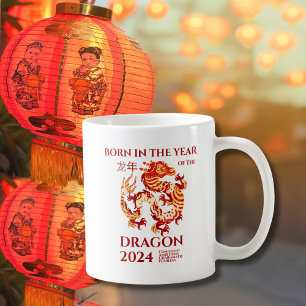 Chinees Nieuwjaar van de Draak Geboren Verjaardag Koffiemok