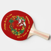 Chinees nieuwjaar van de konijnenpingpong tafeltennisbatje (Zijkant)