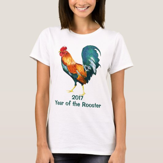Chinees nieuwjaar van de rooster 2017 t-shirt (Voorkant)