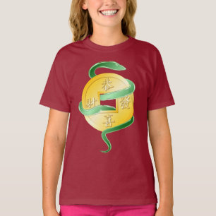 Chinees Nieuwjaar van de Slang 2025 Gouden Munt T-shirt